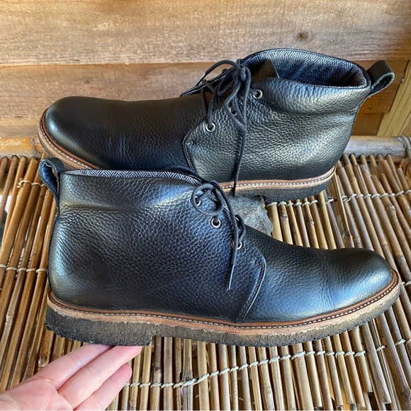 G.H.Bass & Co. Black Pebbled Leather Carl Boots - Picture 7 of 15